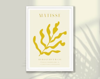 Estampado floral Matisse color amarillo mostaza - Decoración para sala de estar