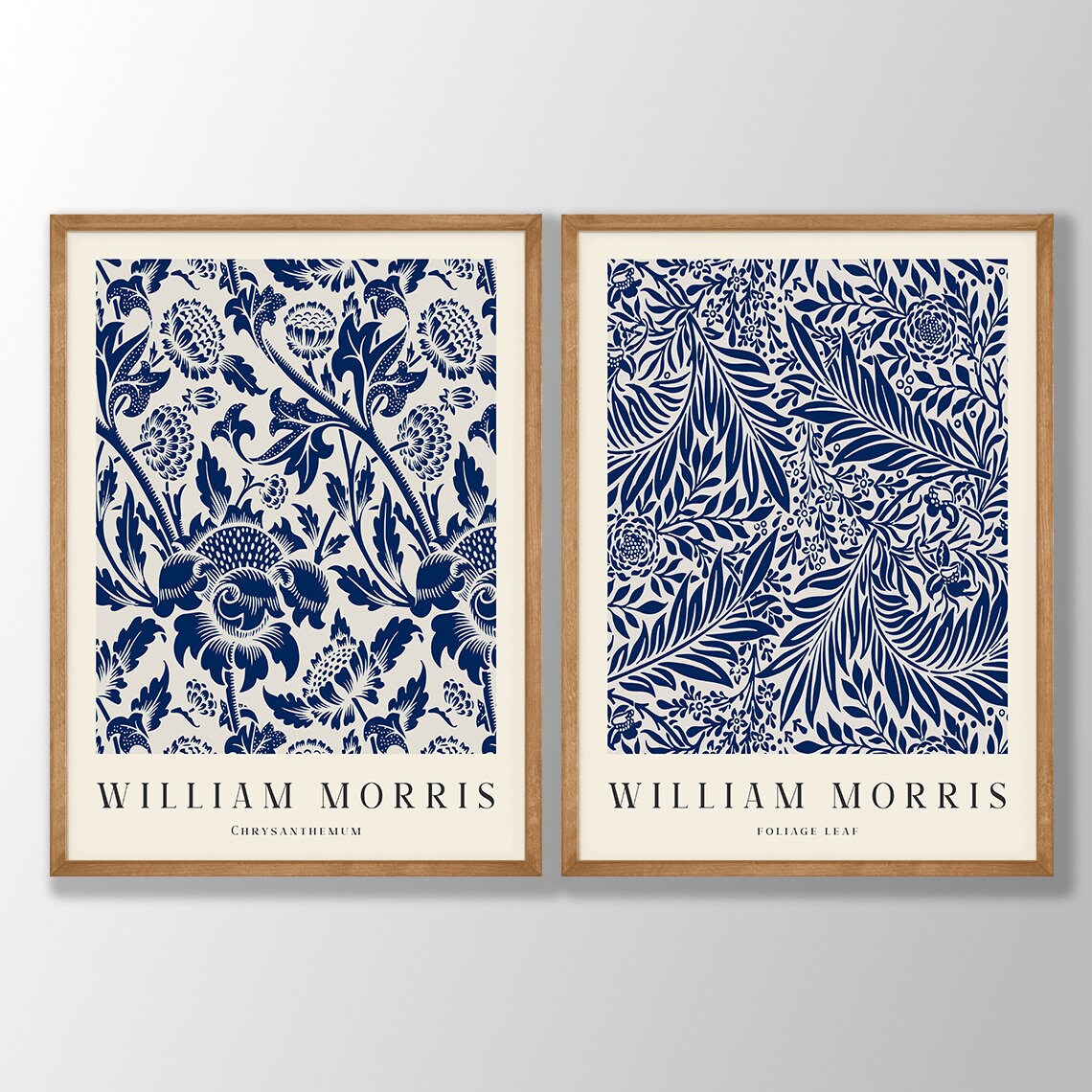 William Morris Print Set: Blue Floral Art Nouveau Exhibition Posters - Etsy