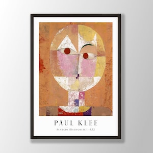 Paul Klee Senecio Art Print, Modern Home Decor