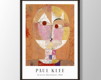 Paul Klee Art Print - Senecio 1922, Paul Klee Prints, Paul Klee Wall Art, Klee Exhibition Prints, Bedroom Wall Art, Modern Home Decor