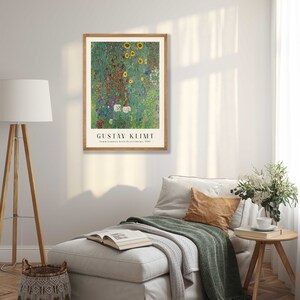 Gustav Klimt Art Print - Farm Garden with Sunflowers, Art Nouveau Decor image 5