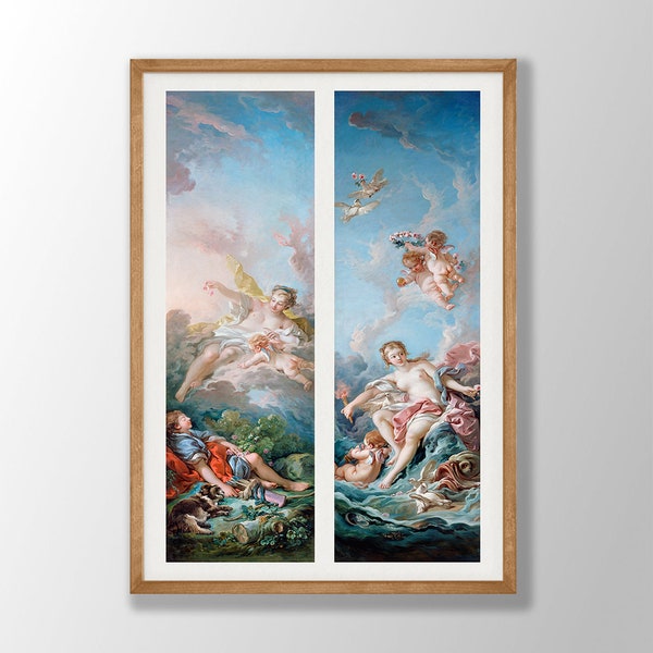 Francois Boucher Art Print - Aurora, Venus on the Waves, Francois Boucher Poster, Francois Boucher Wall Art, Museum Exhibition Art