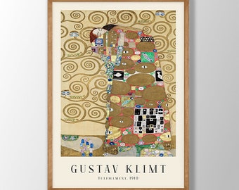 Gustav Klimt "Fulfillment" Art Nouveau Print