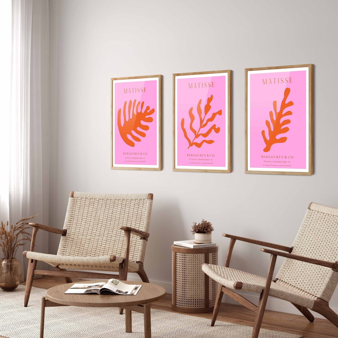 Pink Henri Matisse Art Prints Set of 3 - Gallery Wall Decor - Etsy ...