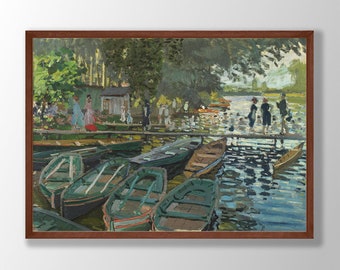 Monet "Bathers at La Grenouillère" Art Print: Restored Impressionist Painting