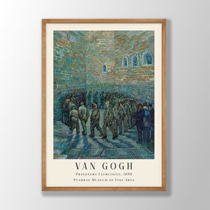 Van Gogh Print | Prisoners Exercising, Van Gogh Poster, Museum Exhibition Poster, Van Gogh Paintings, Museum Wall Art, Modern Home Decor