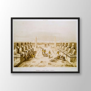 Egyptian Art Print by Émile Prisse d&#39;Avennes | Egyptian Goddess, Ancient Egypt Poster, Egypt Wall Art, Mythology Print, Egyptology Gift