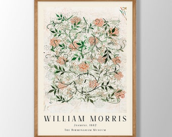 William Morris Art Print | William Morris Poster, Jasmine Wall Art, Art Nouveau Print, Jasmine Print, Floral Wall Art, Kitchen Art Print