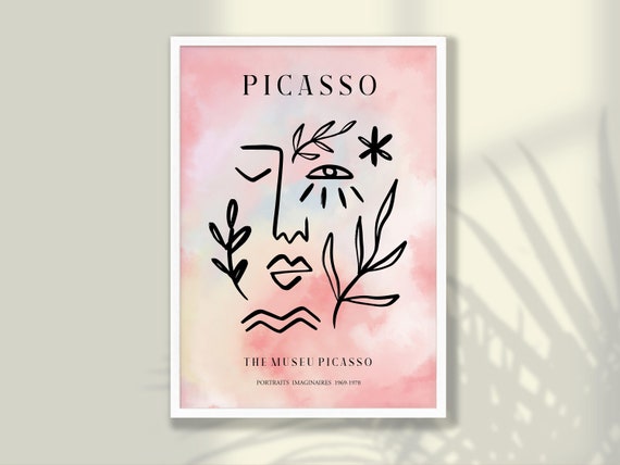 ピカソ 線画 花 パブロ・ピカソ Pablo Picasso 小さな花 リトグラフ