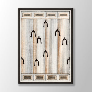 Japanese Woodblock Print - Abstract Wall Art, Japanese Wall Art, Japanese Poster, Japanese Decor, Japanese Pattern Art, Kitchen Wall Art