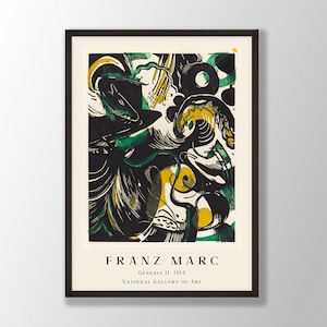 Franz Marc Art Print - Genesis II 1914, Franz Marc Poster, Abstract Wall Decor, Franz Marc Wall Art, Franz Marc Exhibition, Museum Poster