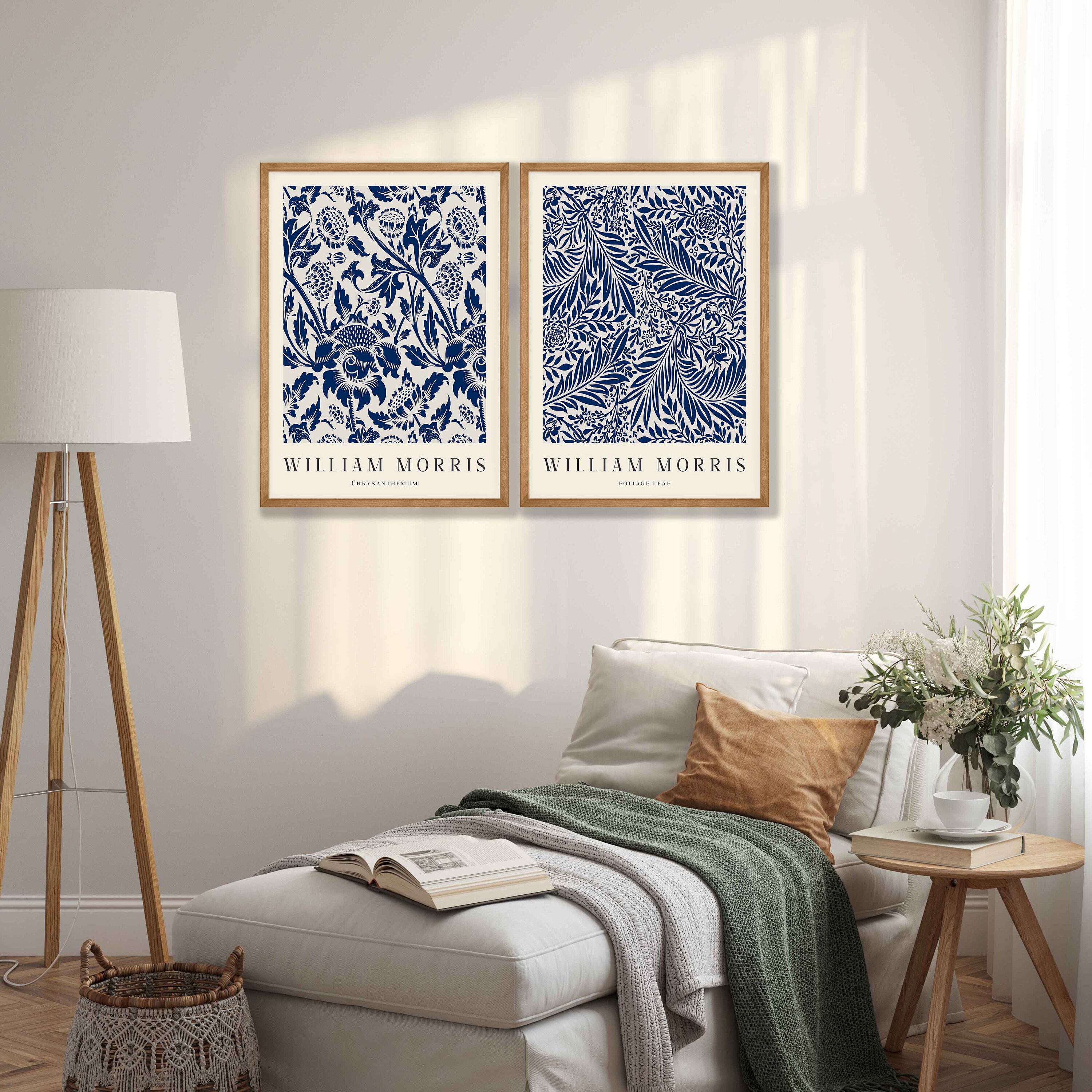 William Morris Print Set: Blue Floral Art Nouveau Exhibition Posters - Etsy