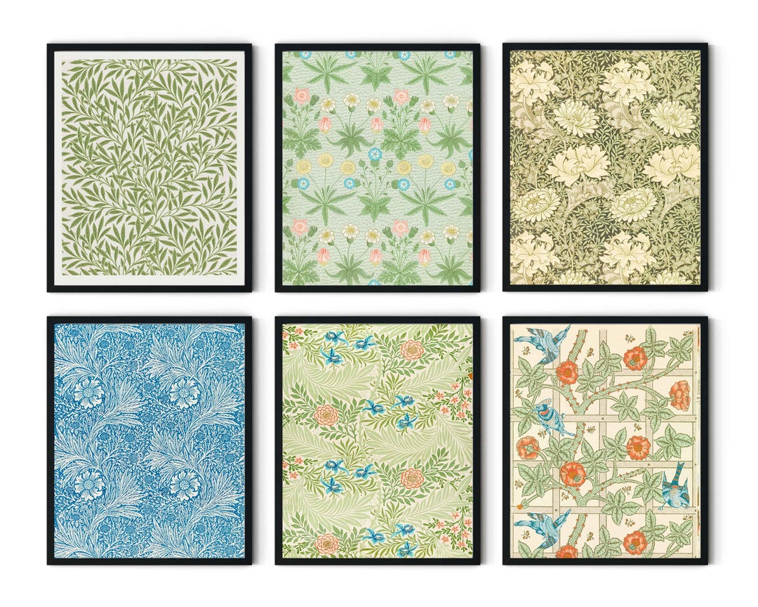 William Morris Botanical Prints Set of 6 No.2 - William Morris Poster ...