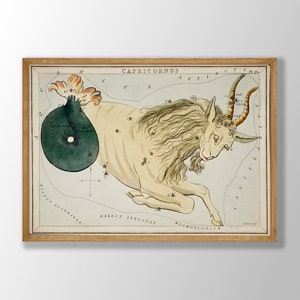 Steinbock Sternzeichen Kunstdruck | Astrologie Prints, Steinbock Sternzeichen Poster, Tarot inspirierte Kunst, Astrologie Geschenk, Sternzeichen Geschenk, Steinbock Geschenk