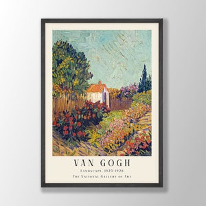 Van Gogh Print | Landscape Print, Van Gogh Poster, Museum Exhibition Poster, Van Gogh Paintings, Museum Wall Art, Modern Home Decor