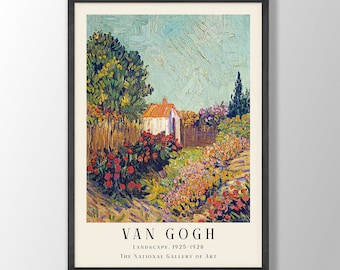 Van Gogh Print | Landscape Print, Van Gogh Poster, Museum Exhibition Poster, Van Gogh Paintings, Museum Wall Art, Modern Home Decor