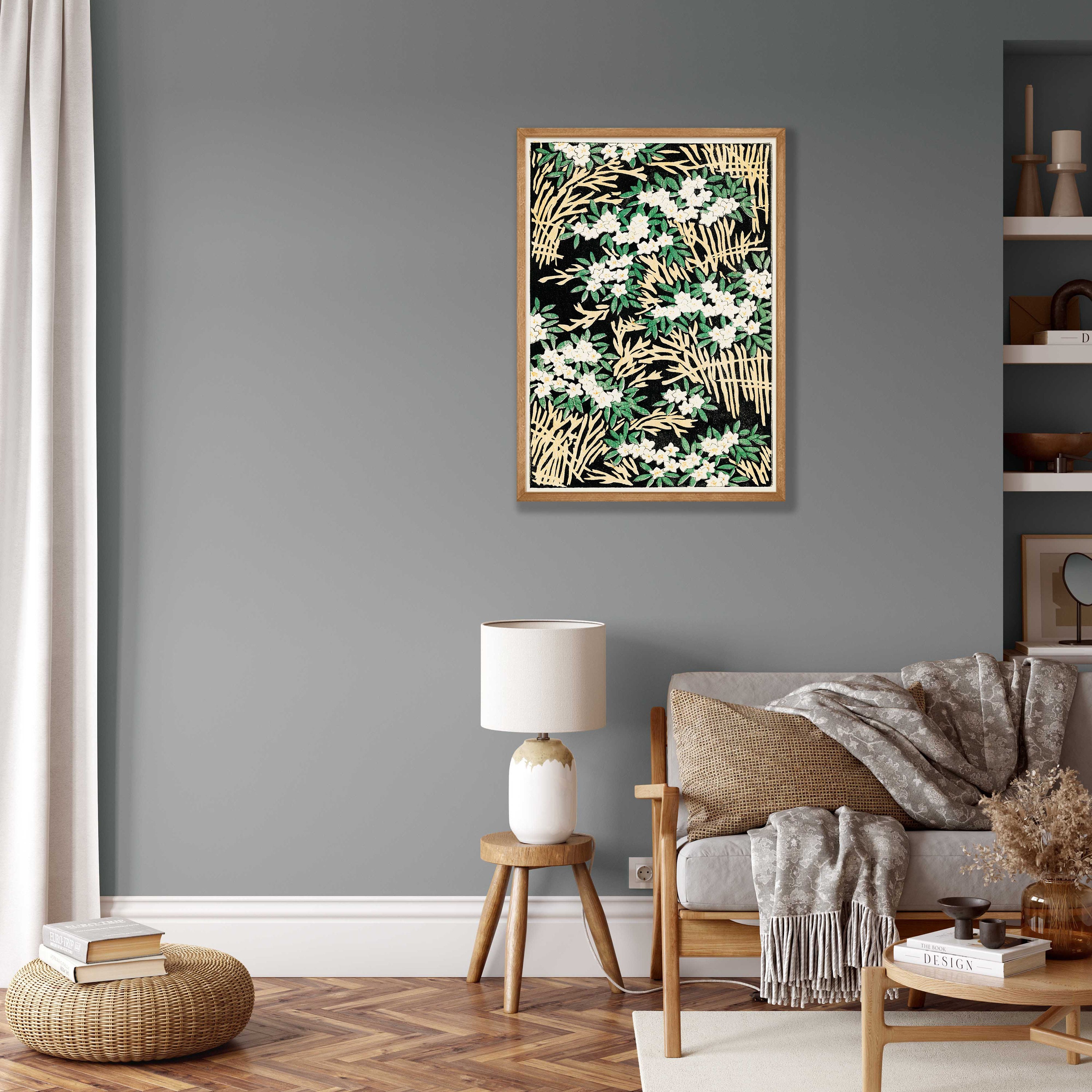 Japanese Flower Woodblock Print - Bijutsu Sekai Floral Art - Etsy