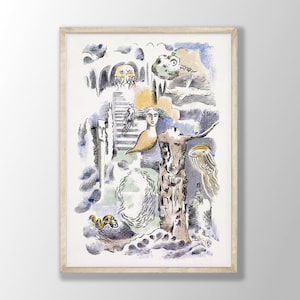 Paul Nash Art Print - Abstract Wall Art, Paul Nash Poster, Paul Nash Wall Art, Paul Nash Exhibition Prints, Museum Prints, Surrealist Art