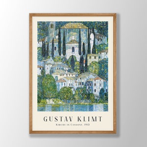 Gustav Klimt Art Print - Kirche in Cassone Art, Gustav Klimt Prints, Gustav Klimt Wall Art, Art Nouveau Prints, Klimt Exhibition Prints