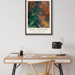 Paul Cezanne Art Print: Rocks and Branches Abstract Painting - Etsy