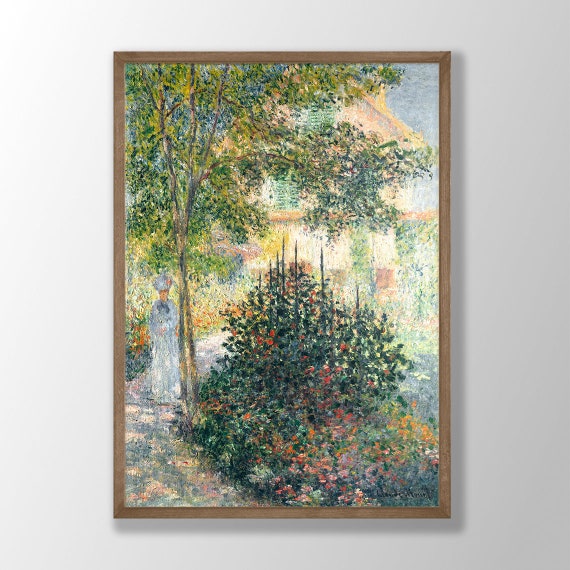 Magnifique maison miniature avec un décor de jardin de Monet 