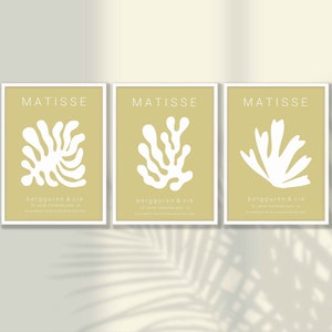 Grün Henri Matisse Prints 3er-Set - Matisse Poster, Matisse Wandkunst, Haus Büro Dekor, Galerie Wandkunst, Wohnzimmer Dekor