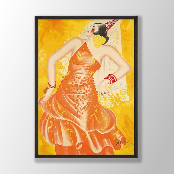 Conchita Supervia (1932) by Leonetto Cappiello - Cappiello Poster, Vintage Art Print, Art Nouveau Poster, Vintage Advertisement, Retro Decor