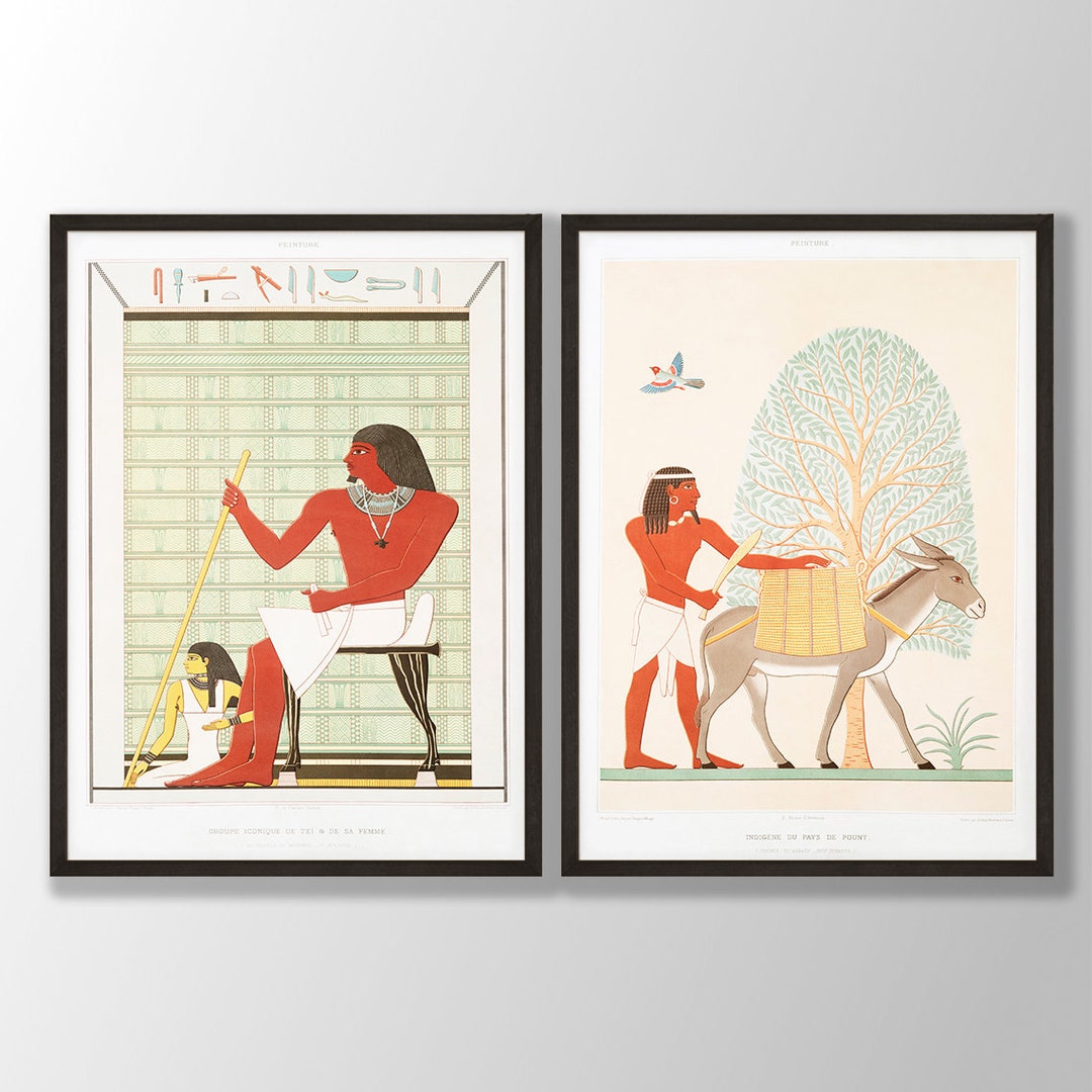 Egyptian Art Prints Set of 2 No3 Egyptian Goddess, Egyptian Wall Decor