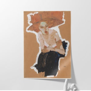 Egon Schiele Print | Expressionist Art, Schiele Poster, Schiele Wall Art, Housewarming Gift, Museum Exhibition Poster, Living Room Decor
