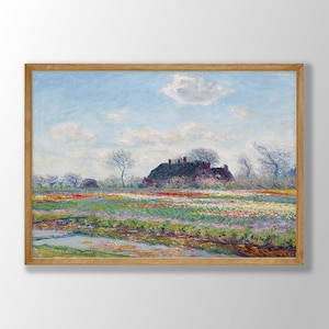 Claude Monet Kunstdruck | Monet Gemälde, Monet Wandkunst, Tulpendruck, Jugendstil Drucke, Monet Ausstellungskunst, Bauernhausdekor, Wohndekor