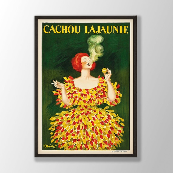 Cachou Lajaunie Poster by Cappiello: Restored Vintage Art Print