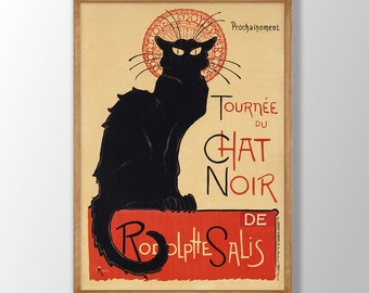 Le Chat Noir Poster: Vintage Cat Wall Art