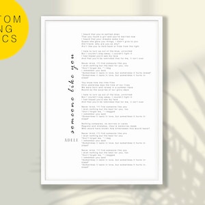 Custom Song Lyrics Print - Wedding Song Print, Song Lyrics Wall Art, Wedding Song Lyric Gift, First Dance Lyric gift, Anniversary gift