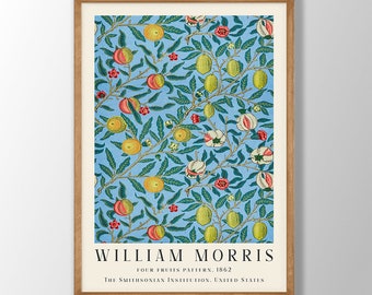 William Morris Art Print | William Morris Poster, Lemon Print, Fruit Wall Art, Art Nouveau Print, Floral Wall Art, Kitchen Art Print