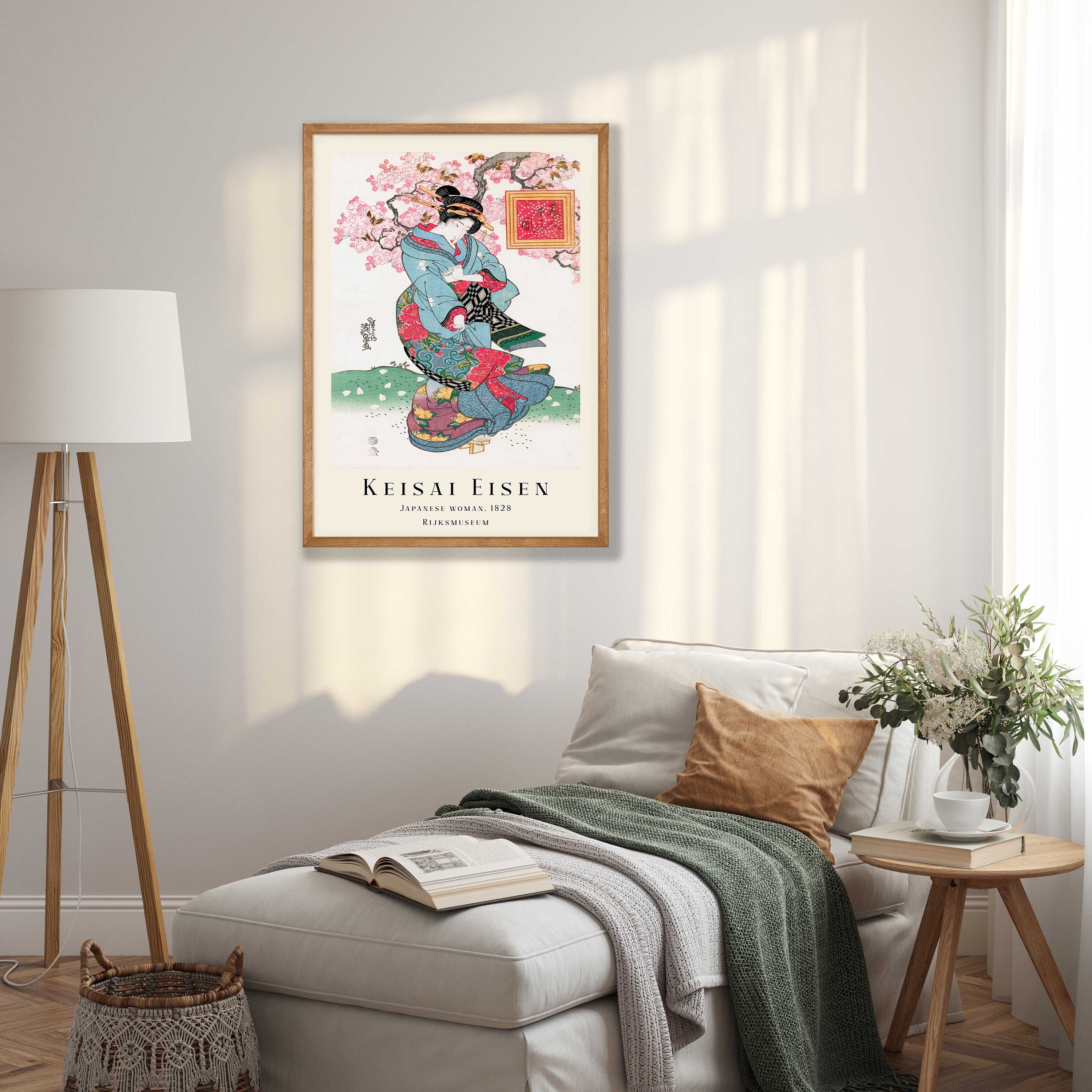 渓斎英泉芸者版画: ヴィンテージ日本の木版画 - Etsy 日本