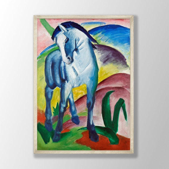 フランツ・マルクの青い馬のアートプリント：抽象表現主義の壁装飾