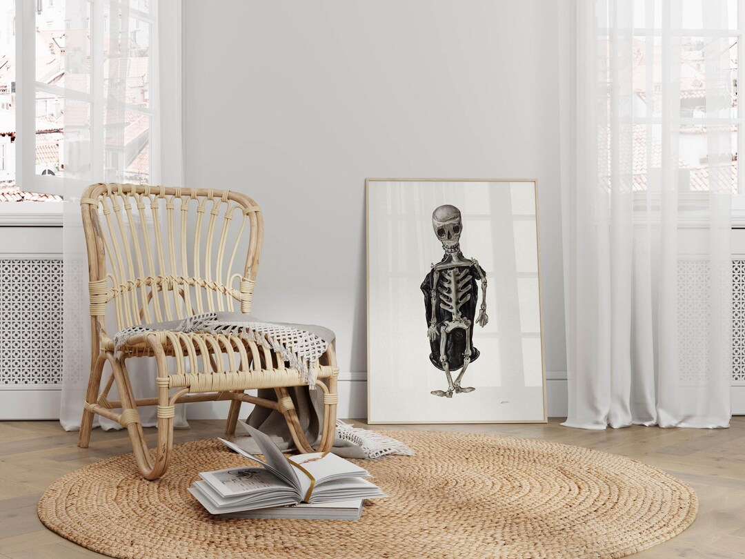 Vintage Skeleton Anatomy Poster: Spooky Halloween Decor, Clinic Wall ...