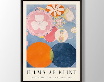 Hilma AF Klint Print No:2 - Hilma AF Klint Poster, Hilma Af Klint Exhibition Poster, Hilma Klint Wall Art, Abstract Wall Art,Modern Home Art