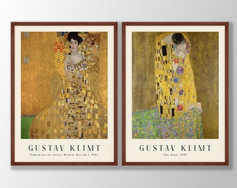 Set di stampe artistiche di Gustav Klimt: Il bacio, Adele Bloch-Bauer