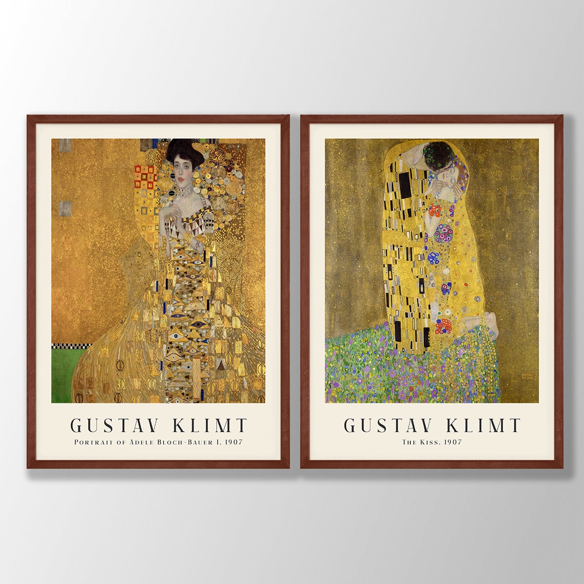 Gustav Klimt Prints Set of 2 - Gustav Klimt Poster, Gustav