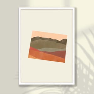 Boho Colorado State Map Poster - Colorado State Wall Art, Travel Print, Colorado Print, Colorado Home Decor - FRAME and CANVAS