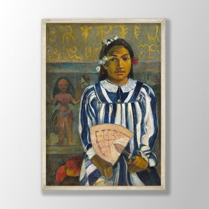 Paul Gauguin Art Print | Woman Portrait Poster, Paul Gauguin Poster, Paul Gauguin Wall Art, Woman Wall Art, Museum Exhibition Poster