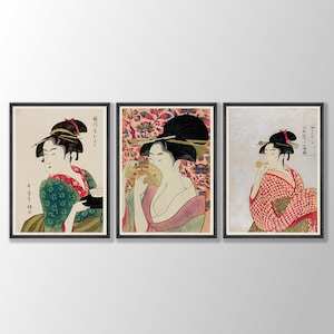 Art japonais, femme se peignant les cheveux par Goyo Hashiguchi, impression  murale japonaise, décor japonais, impression japonaise, décor asiatique, Art  mural oriental -  France