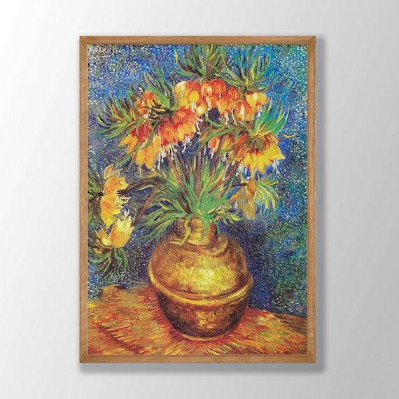 ゴッホの版画：銅の花瓶に入ったヒメヒオウギ - Etsy 日本