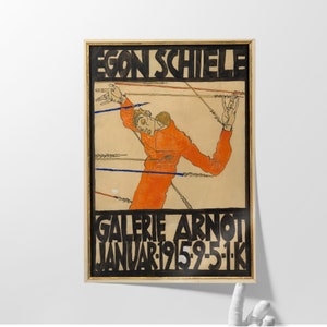 Egon Schiele Print | Expressionist Art, Schiele Poster, Schiele Wall Art, Housewarming Gift, Museum Exhibition Poster, Living Room Decor