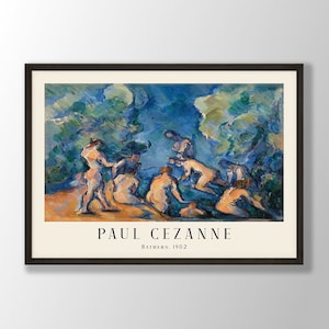 Paul Cezanne Art Print - Bathers 1902, Paul Cezanne Poster, Museum Wall Art, Exhibition Wall Art, Farmhouse Decor, Aesthetic Wall Art