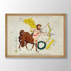 Schütze Sternzeichen Kunstdruck | Astrologie Prints, Schütze Sternzeichen Poster, Tarot inspirierte Kunst, Astrologie Geschenk, Sternzeichen Geschenk,Sagittarius Geschenk