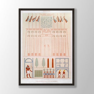 Egyptian Art Print by Émile Prisse d&#39;Avennes | Egyptian Wall Art, Egyptian Decor, Ancient Egypt Poster, Mythology Print, Egyptology Gift