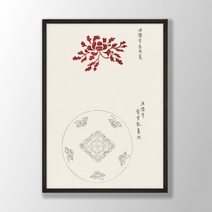Japanese Flower Print- Japanese Wall Art, Japanese Poster, Vintage Woodblock, Taguchi Tomoki Art Print, Asian Wall Art, Japanese Decor