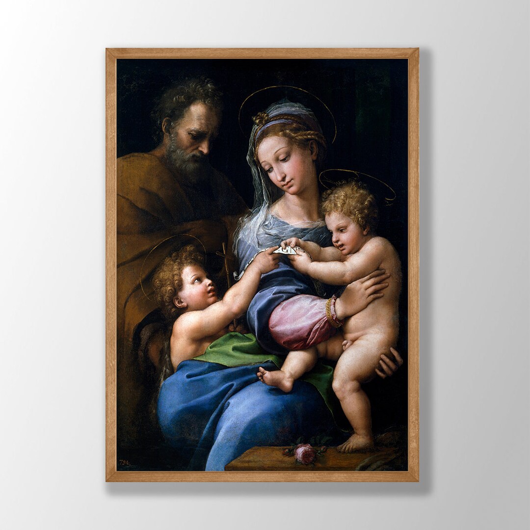 Raphael Art Print - Madonna of the Rose, Vintage Wall Decor - Etsy